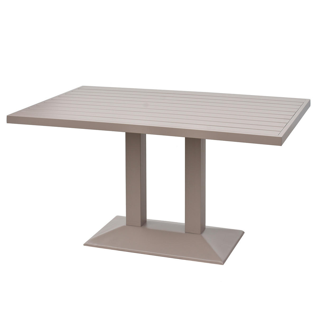 DINING-LOUNGESET - 6-teilig - Eisen / Polyester - Taupe, Textil/Metall - home24