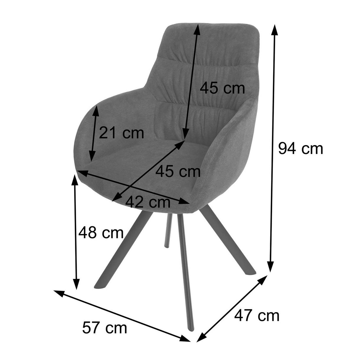 ESSZIMMERSTUHL Altrosa - Altrosa, Textil (57/94/47cm) - MCW