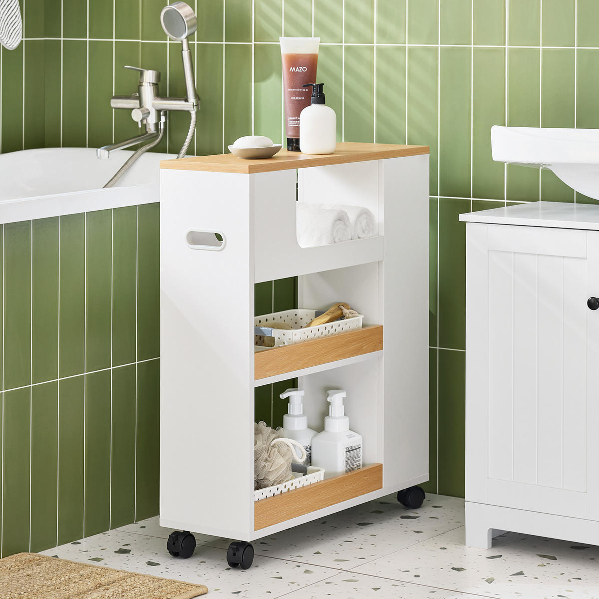 NISCHENREGAL Weiß - Weiß/Naturfarben, Holzwerkstoff (20/71/60cm) - SoBuy