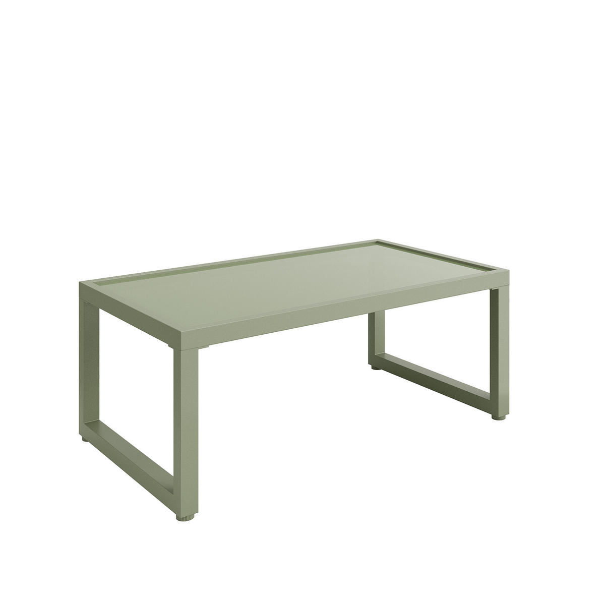 GARTENMÖBEL-SET 120/65/72 cm grün aus Eisen mit Seilgeflecht - Grün, Metall - OKWISH