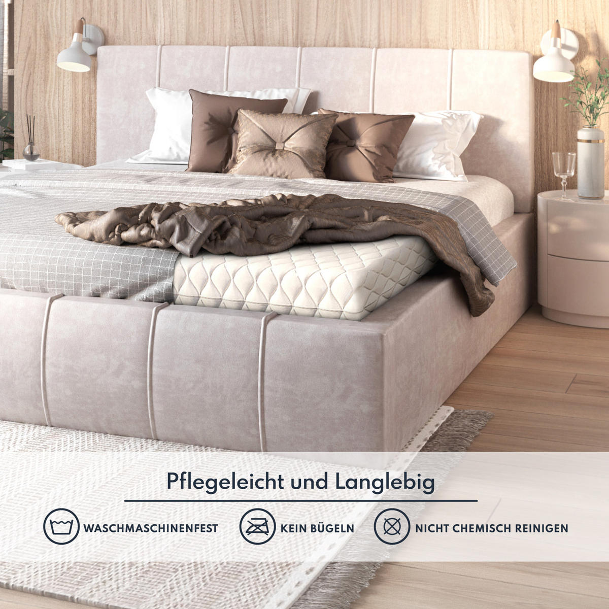 TOPPER NERO Visco - Weiß, Textil (120/200cm) - FDM