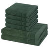 FROTTIERSET Rubin 6-teilig - Dunkelgrün, Textil (50/100cm) - Ross