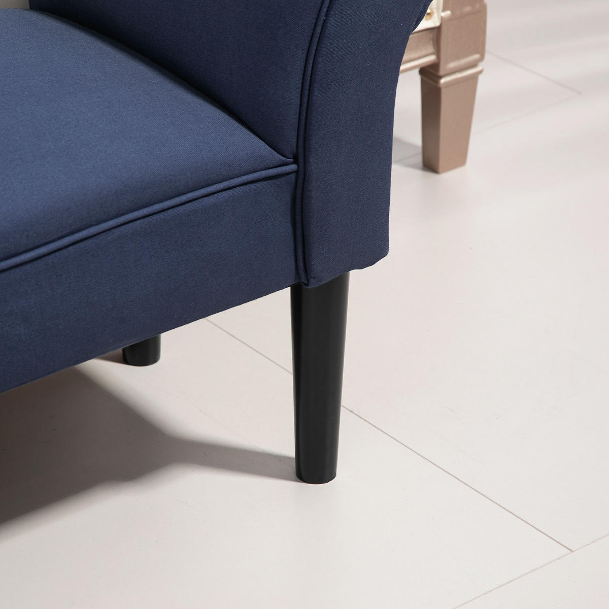 BETTBANK, Polsterbank, Sitzbank, Flurbank für Schlafzimmer, bis 130 kg Blau - Blau, Kunststoff (36/51/102cm) - HOMCOM