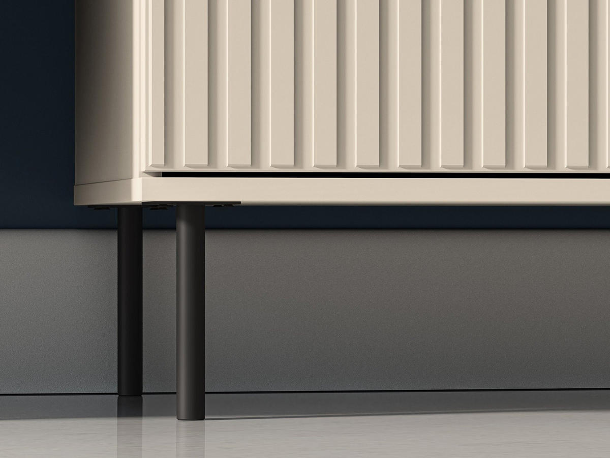 SIDEBOARD CALETTO Beige 120 cm - Beige/Goldfarben, Holzwerkstoff/Metall (120/84.8/40cm) - Selsey