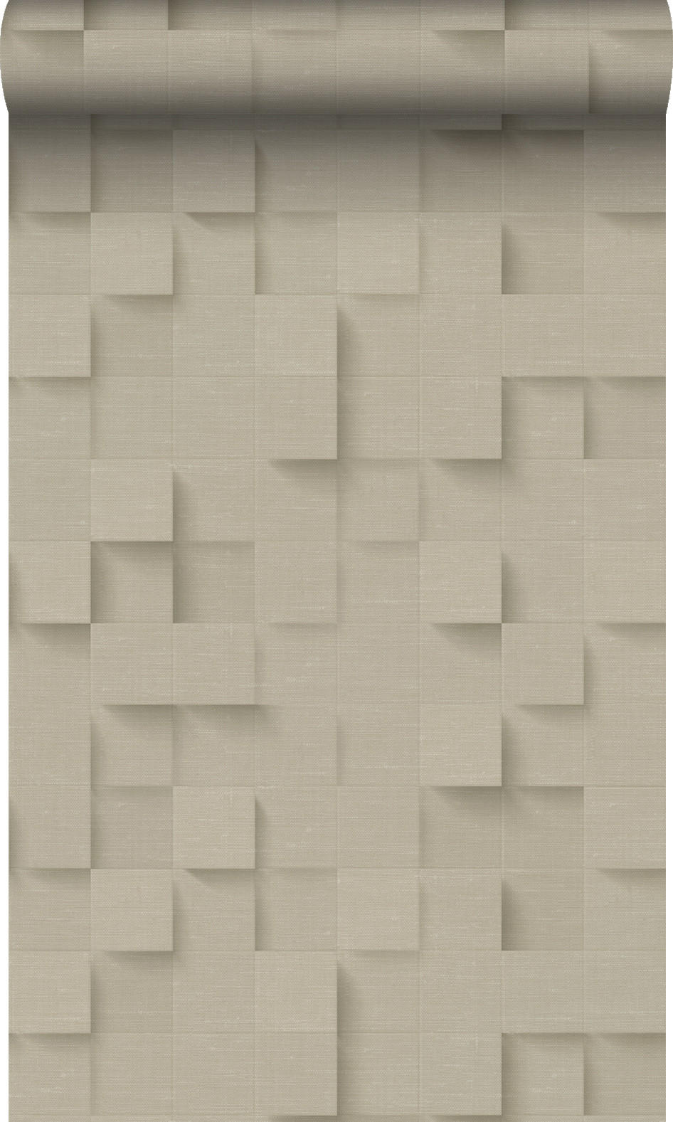 TAPETE 3D-Würfel 50 x 900 cm - Beige, Papier (50/900cm) - Origin Wallcoverings