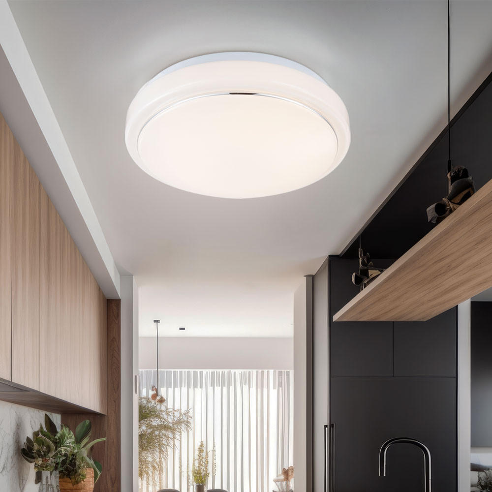 LED DECKENLEUCHTE Tamina Alu Weiß - Weiß, Metall (26/26/8cm) - Globo Lighting