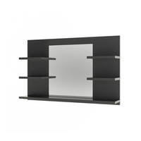 BADSPIEGELSCHRANK Wilbur Anthrazit 78 x 50 cm mit Regalen - Anthrazit, Holzwerkstoff (78/50/13.6cm) - Vicco