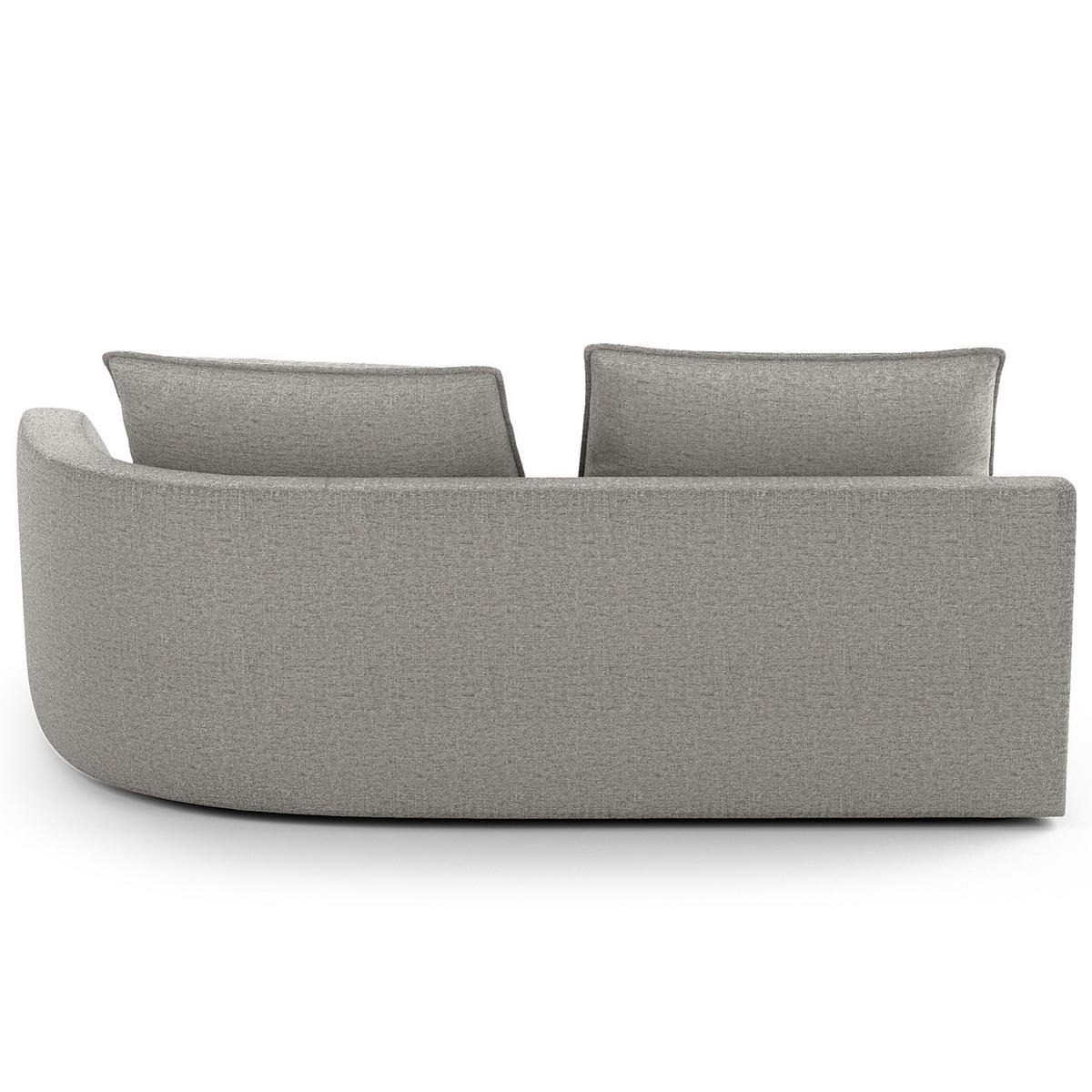 OTTOMANE - modular - Hellgrau/Schwarz, Kunststoff/Textil (196/82/146cm) - home24