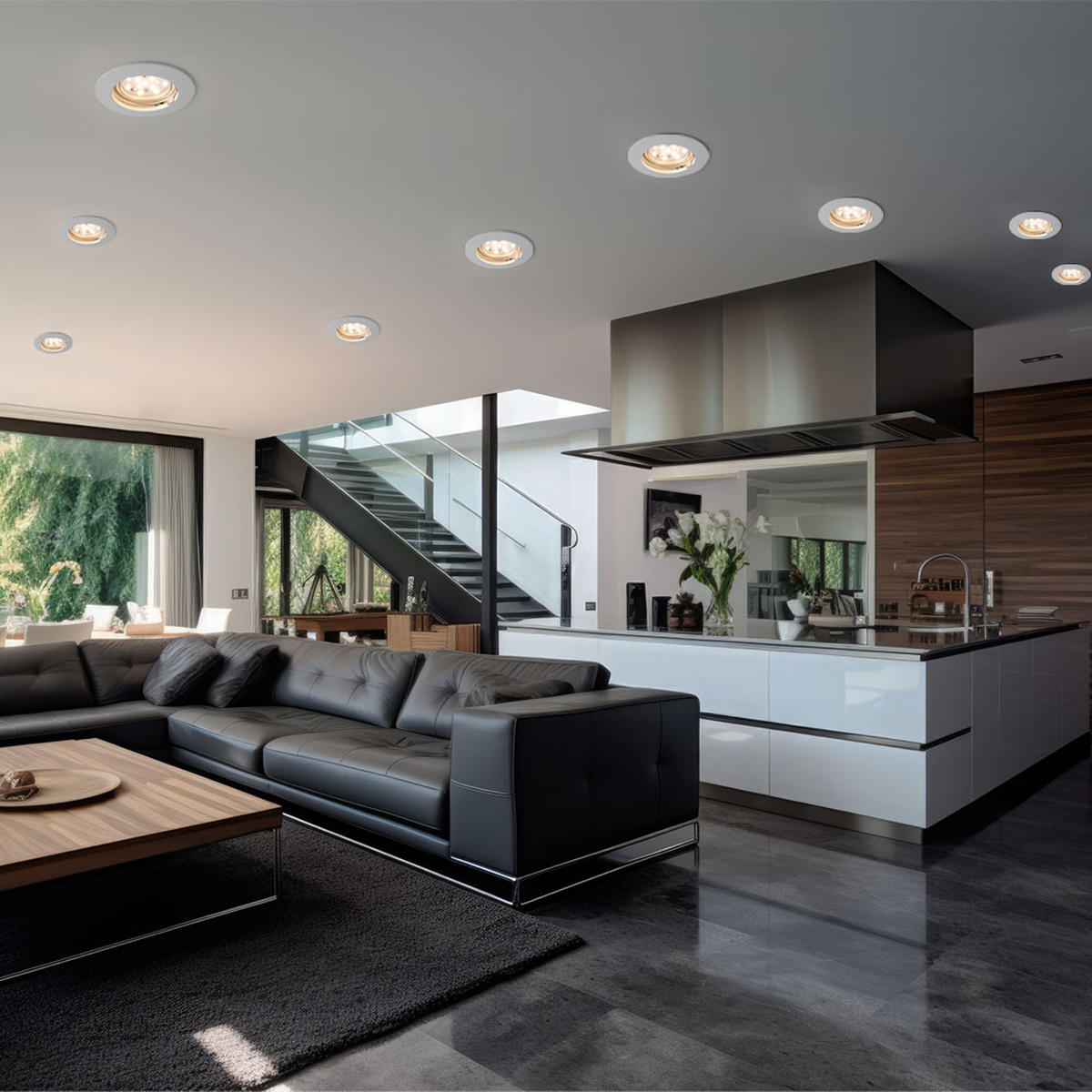 LED WANDLEUCHTE TRITON Metall Weiß 9er Set - Weiß, Metall (9/8.7/9cm)