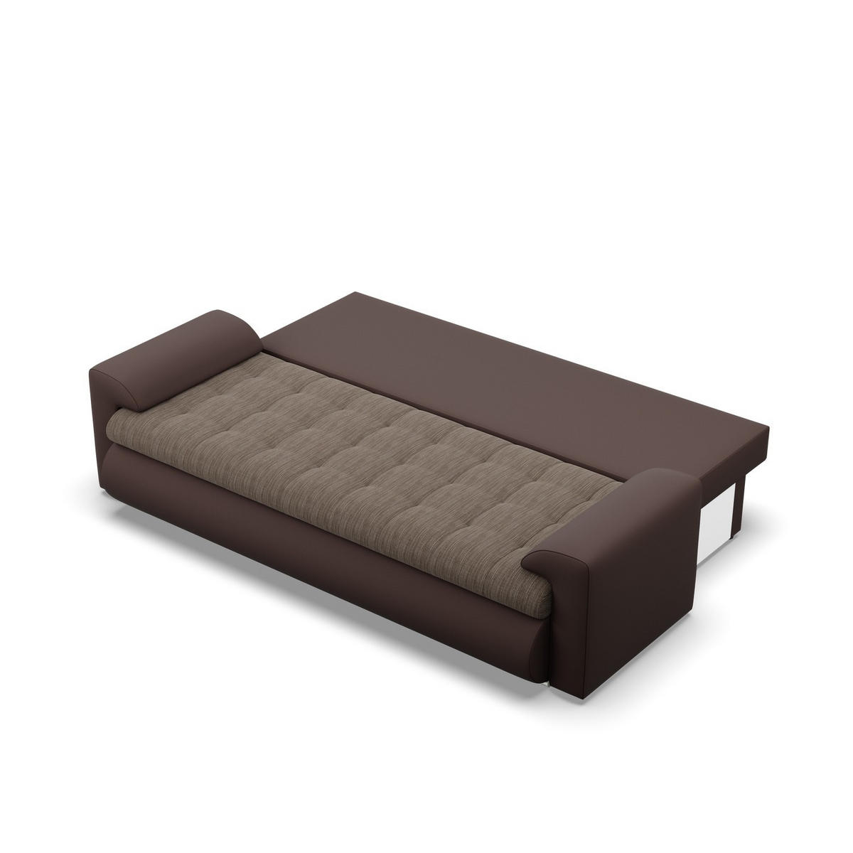 SOFA 3-SITZER MIT SCHLAFFUNKTION FORESTA, Braun + Braun - Braun, Textil (222/92/96cm)