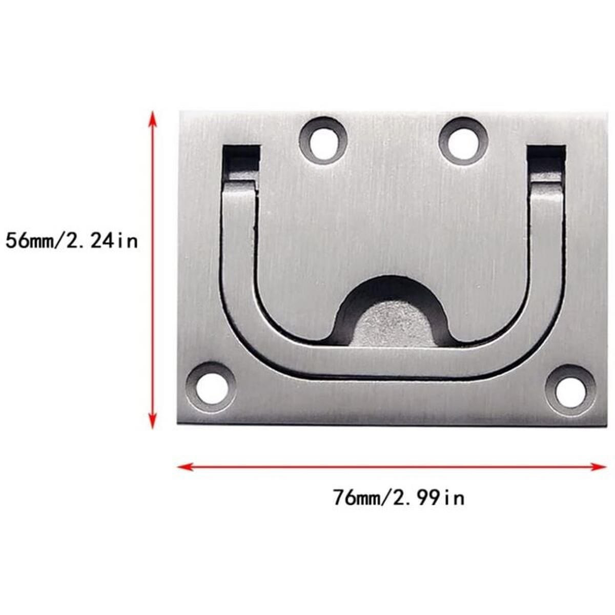 MÖBELGRIFF 2er-Set Edelstahl - Silberfarben, Metall (5.7/2/7.6cm)