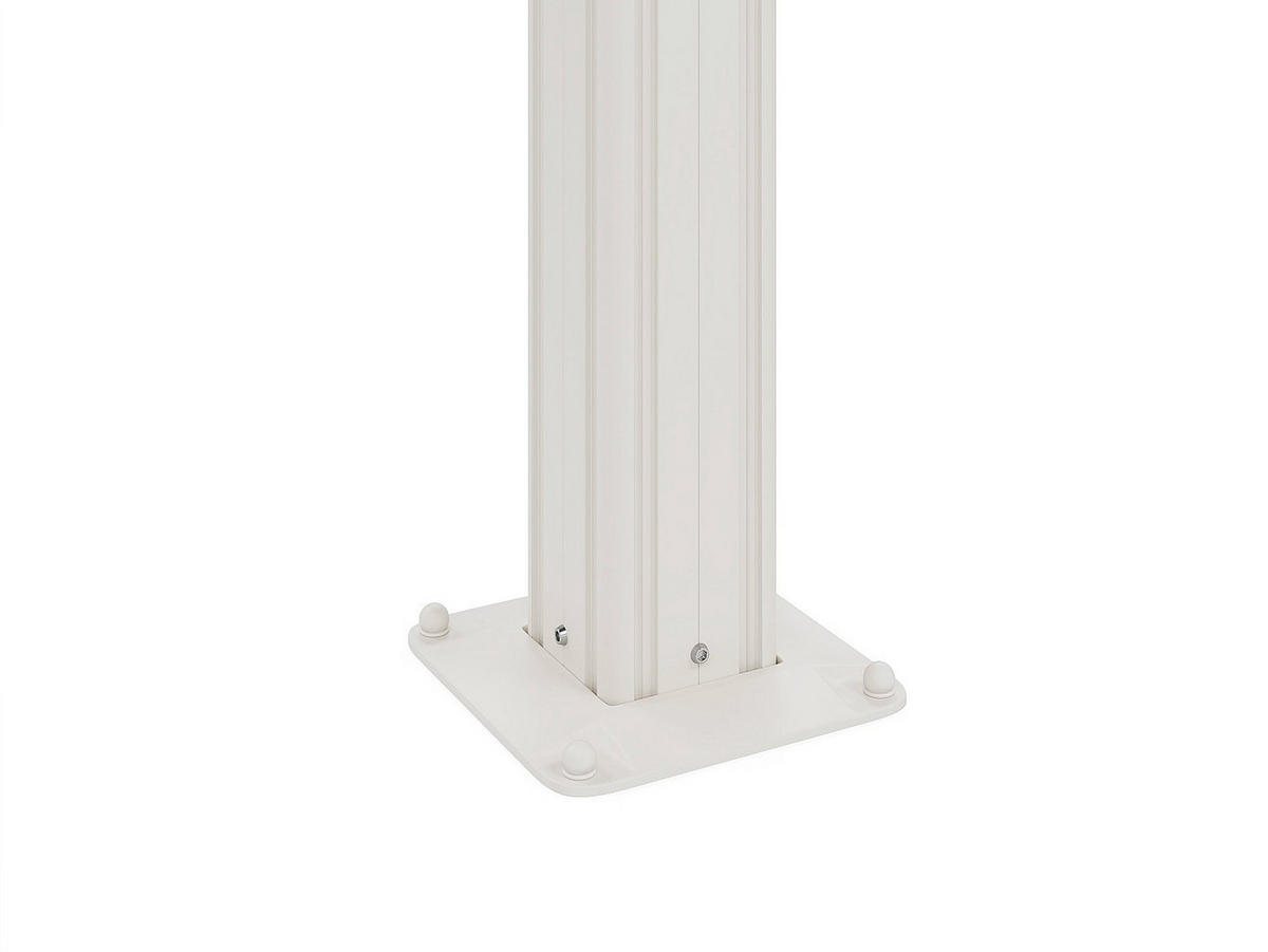 ANLEHNENDE Pergola - 400cm x 298cm - Polycarbonat - weiß - IZEDA - Weiß, Kunststoff (400/200/298cm) - Vente-Unique