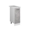 UNTERSCHRANK R-Line Beton 30 cm mit Tür, mit Arbeitsplatte - Weiß/Grau, Holzwerkstoff (30/81.6/60cm) - Vicco