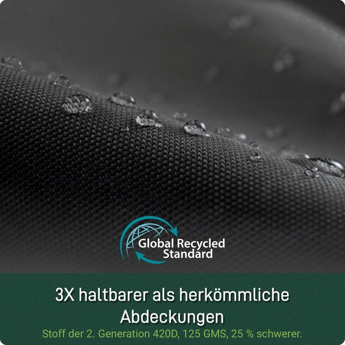 HOLLYWOODSCHAUKEL Abdeckung 175 x 125 x 160 cm Wasserdicht - Schwarz, Textil (125/160/175cm)