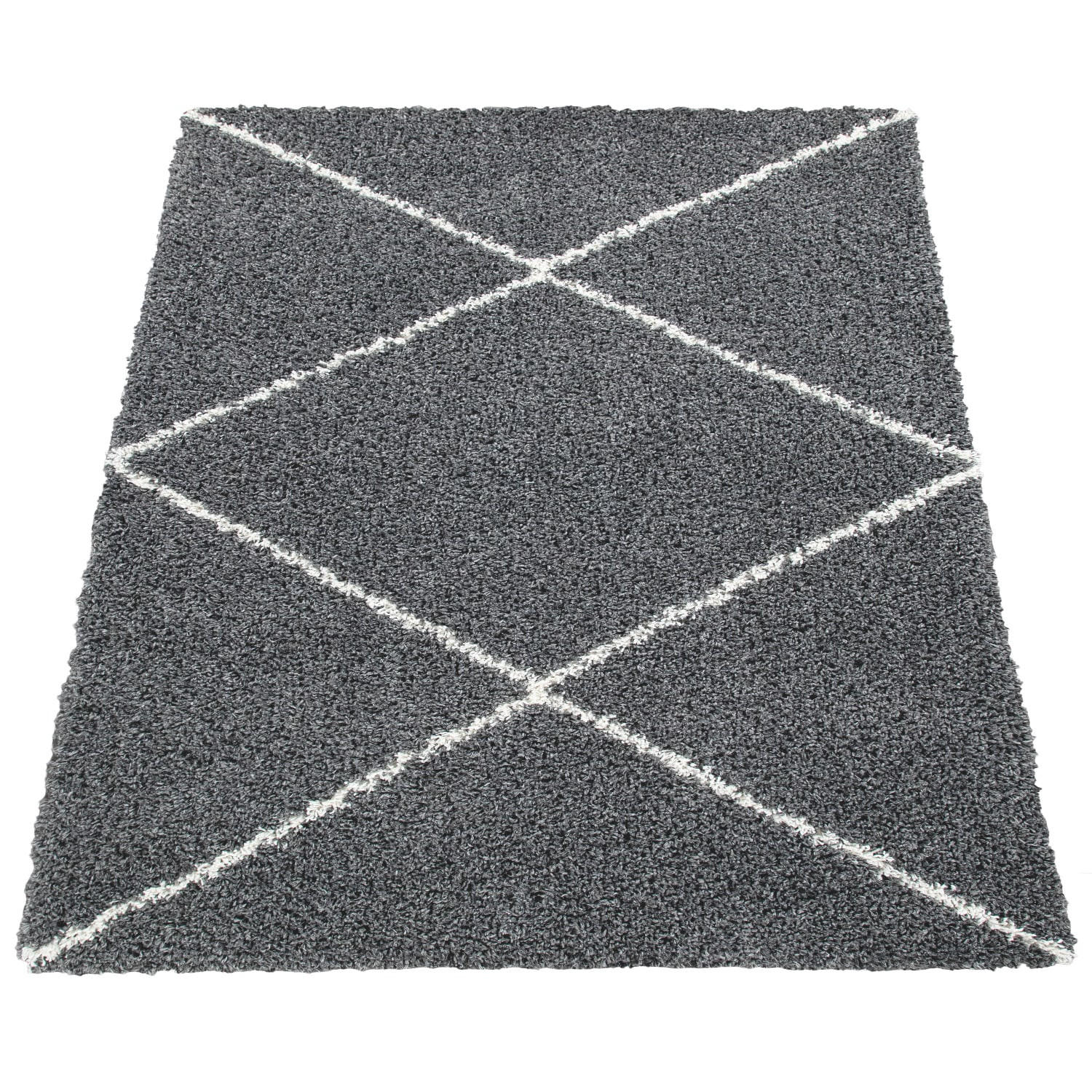 HOCHFLORTEPPICH 120/170 cm Kalmar 442 - Anthrazit, Kunststoff (120/170cm) - Paco Home