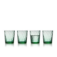 WASSERGLAS Vienna 4er Set, Glas, Grün, 300 ml - Grün, Glas (0.3L) - Lyngby Glas
