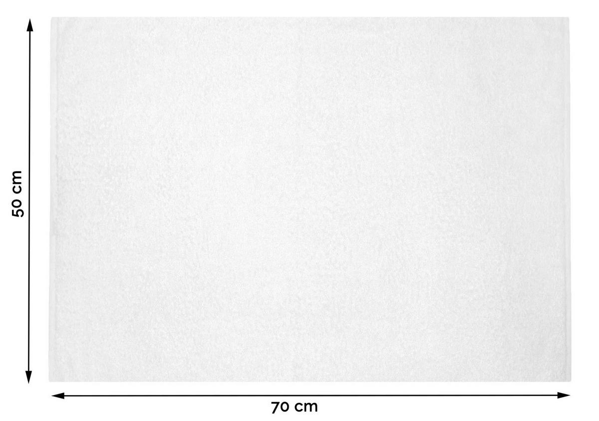 HANDTÜCHER, 6er-Set, 50x70 cm, 100% Baumwolle, Weiß - Weiß, Textil (70/50cm) - Zollner