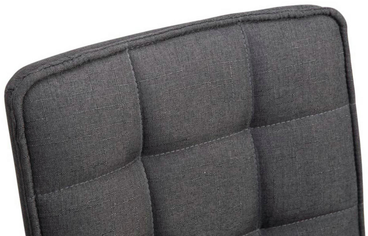 ESSZIMMERSTUHL 2er Set Stoff dunkelgrau - Chromfarben/Dunkelgrau, Textil/Metall (43/90/56cm) - CLP
