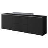 TV-LOWBOARD Vera 180 mit weißer LED Beleuchtung - Silberfarben/Graphitfarben, Holzwerkstoff/Kunststoff (180/62/35cm) - MIRJAN24