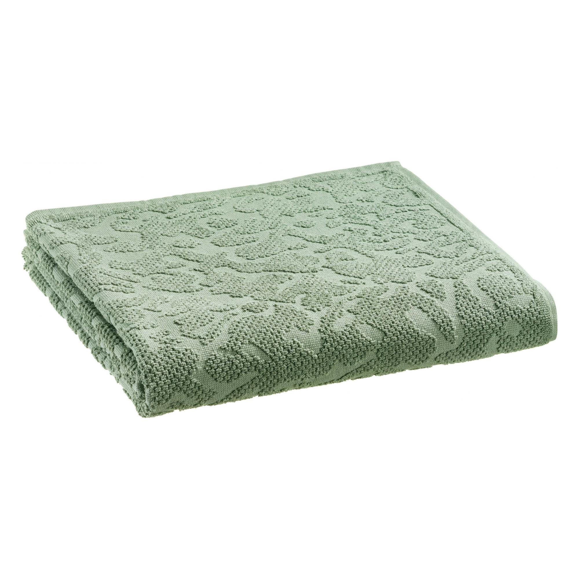 BADETUCH Gilda thymian 90 x 150 cm - Grün, Textil (90/150cm) - Vivaraise