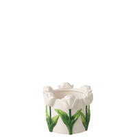 BLUMENTOPF TULPE Weiß - Weiß, Keramik (16/13cm) - J-Line