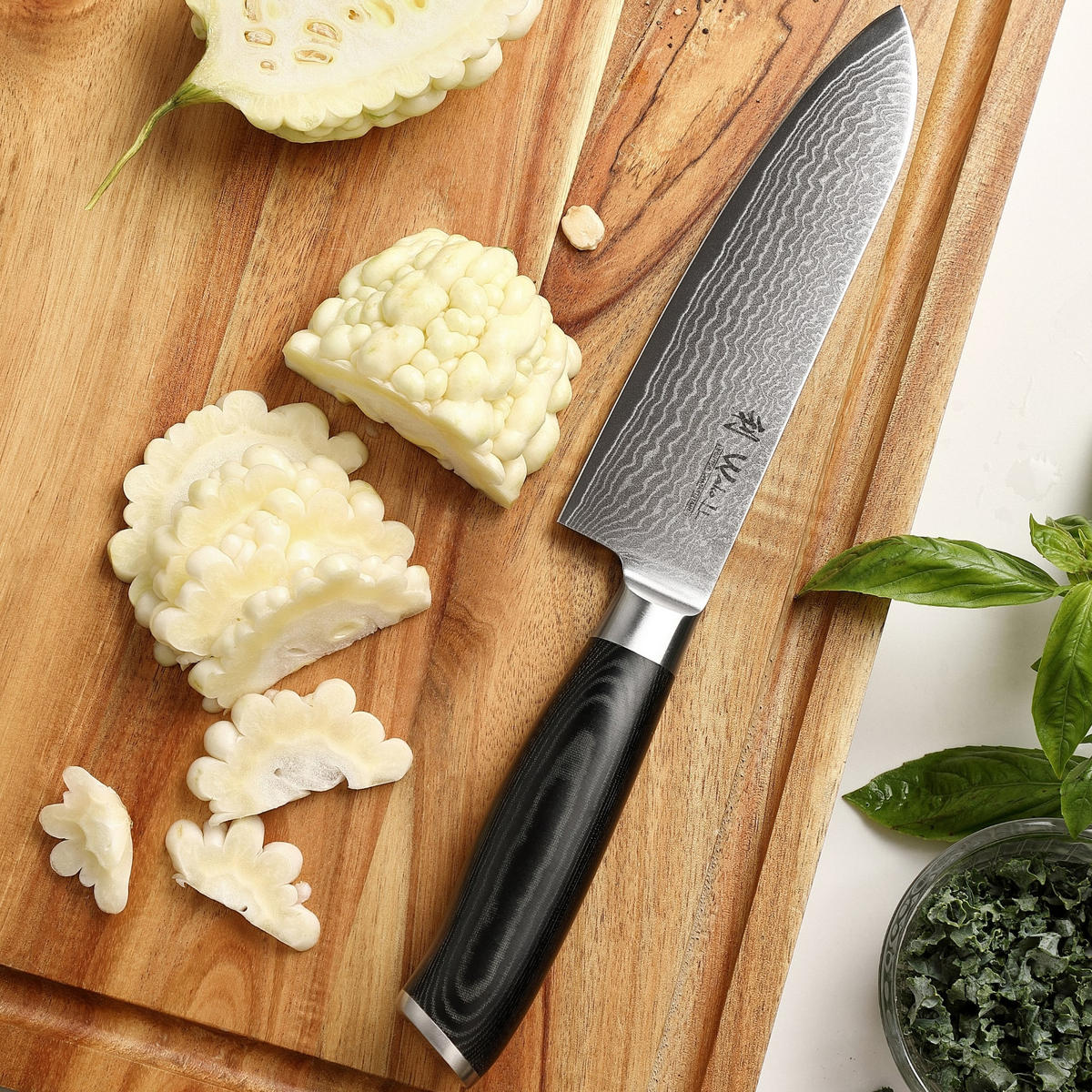 SANTOKUMESSER 17 cm - Schwarz, Metall (30cm) - Wakoli