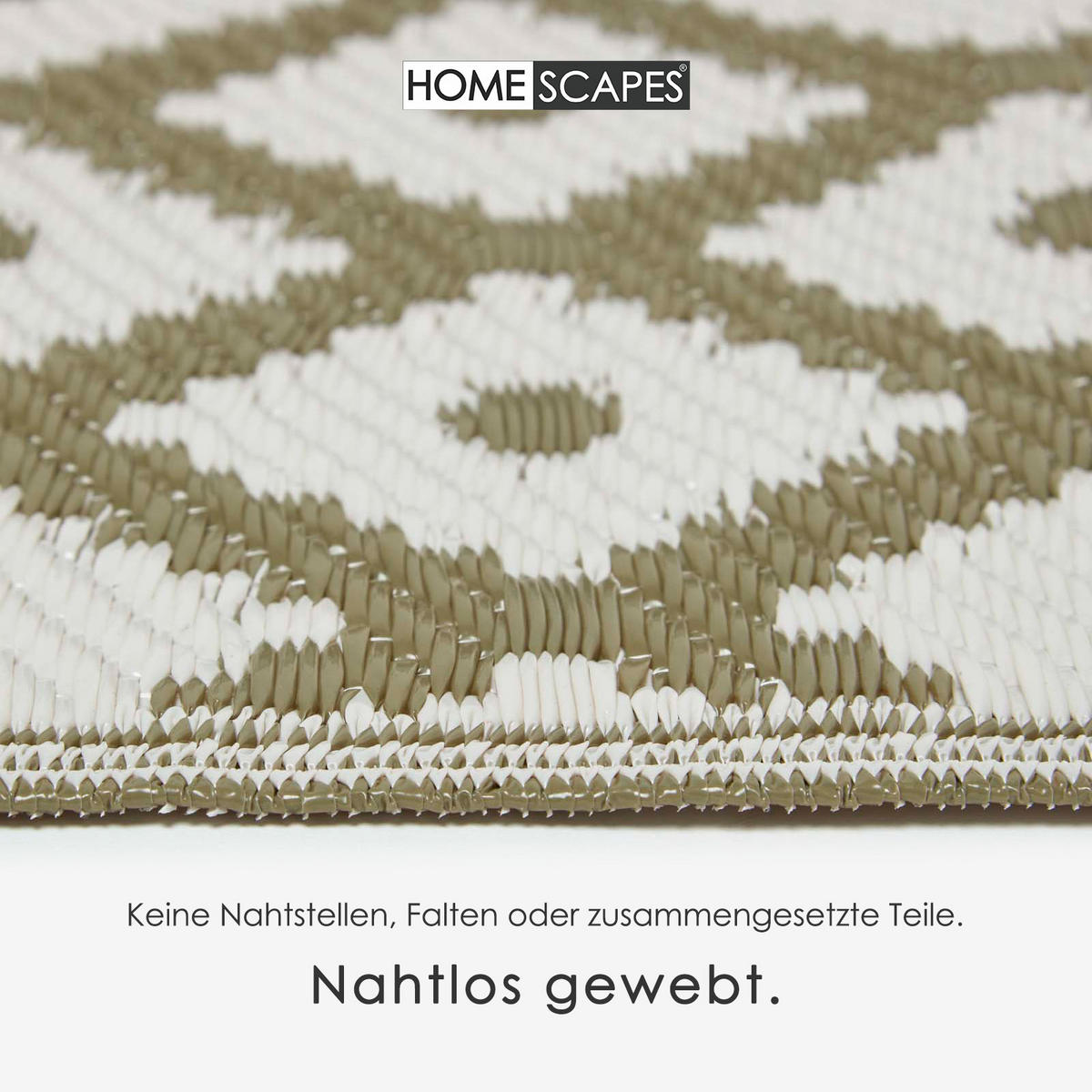 OUTDOORTEPPICH May geometrisch gemustert 180/270 cm - Olivgrün, Kunststoff (180/270cm) - Homescapes