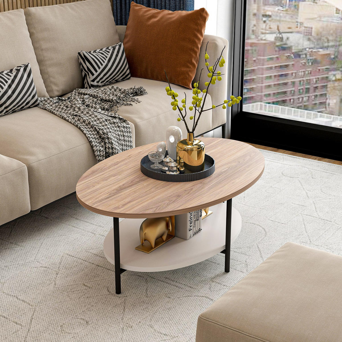 COUCHTISCH elis Braun - Braun, Holz (90/60/36cm) - Habitat Garten