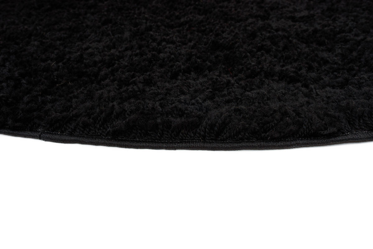 TEPPICH ESSENCE ROUND Schwarz 160/160 cm - Schwarz, Textil (160/160cm) - Tapiso
