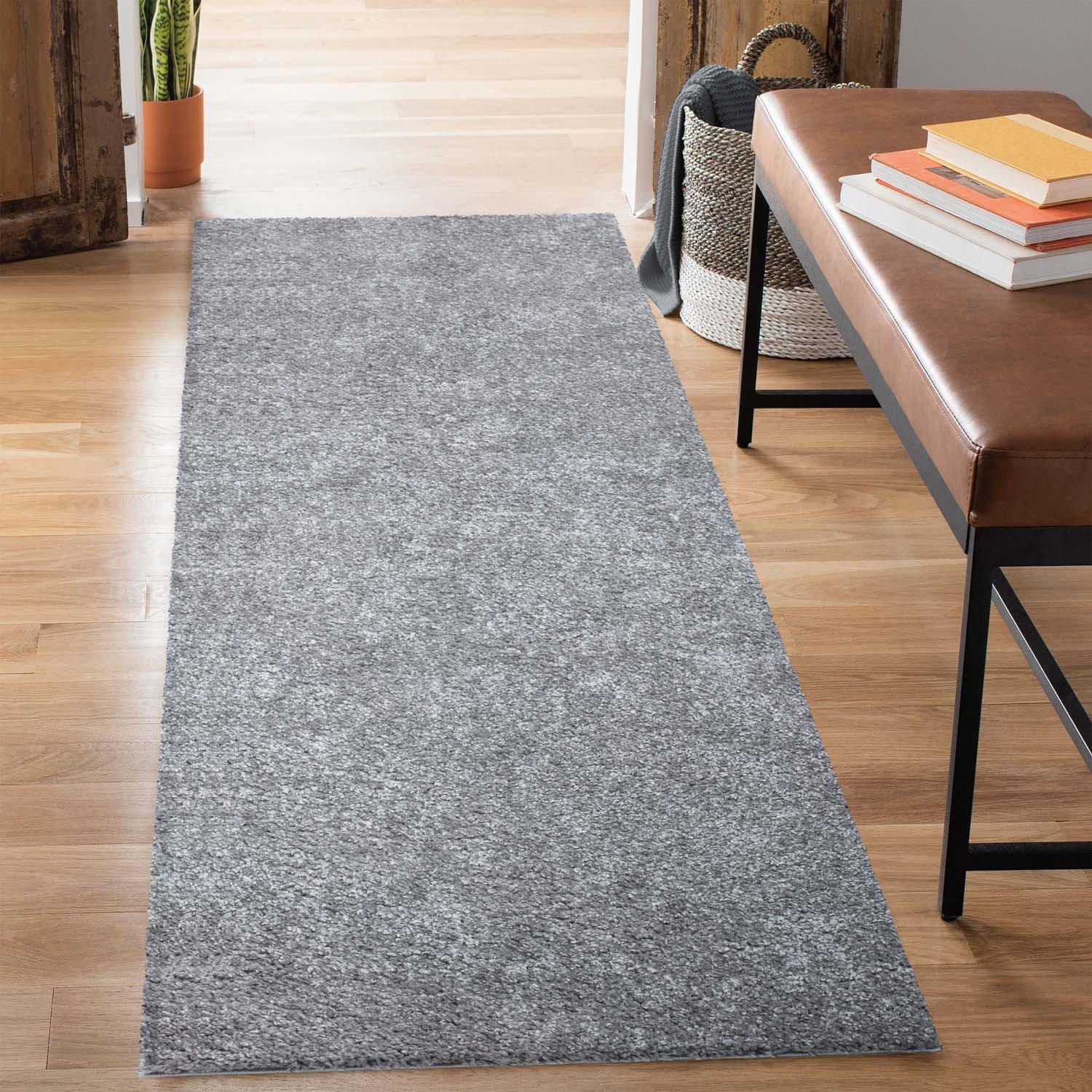 HOCHFLOR-TEPPICH City Shaggy 500 Grau 80x300 cm - Grau, Textil (80/300cm) - carpet city