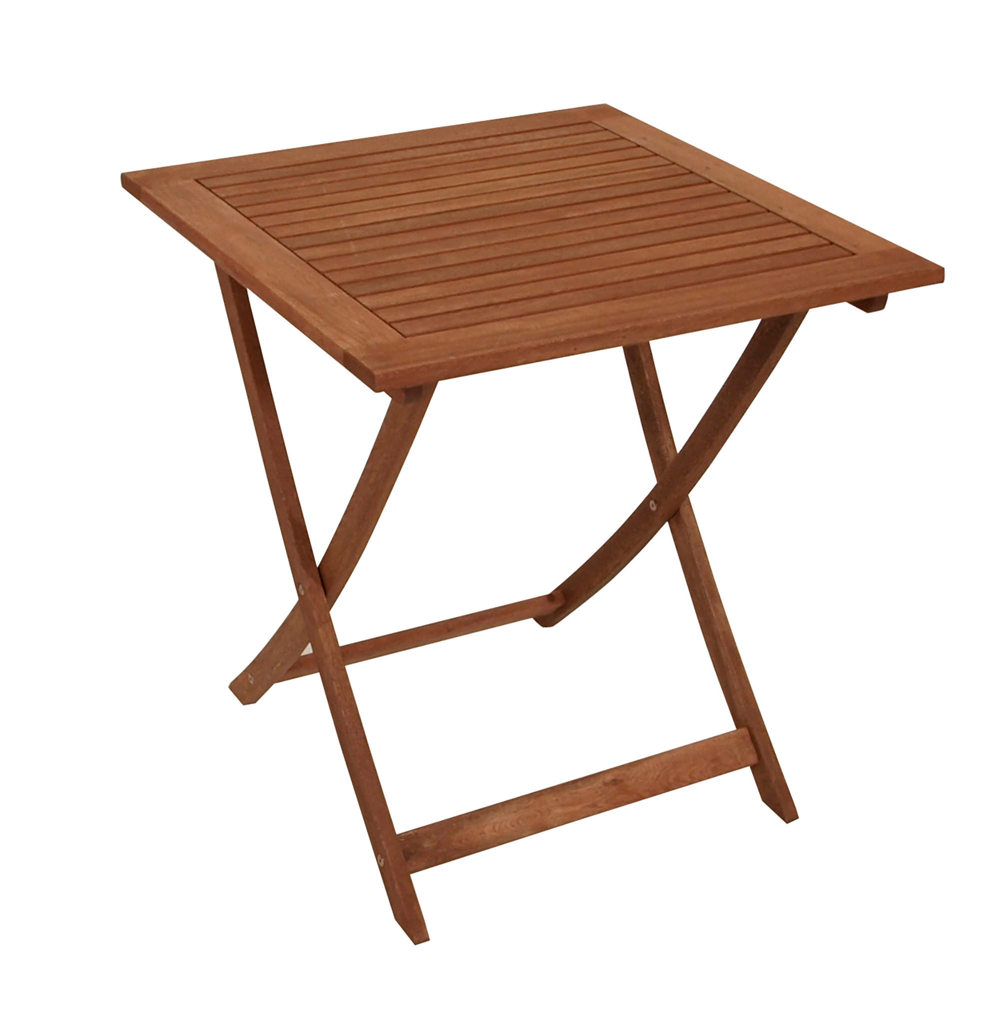 KLAPPTISCH Orlando, 70x70cm, Eukalyptus geölt - Braun, Holz (70/70/72cm) - TPFGarden