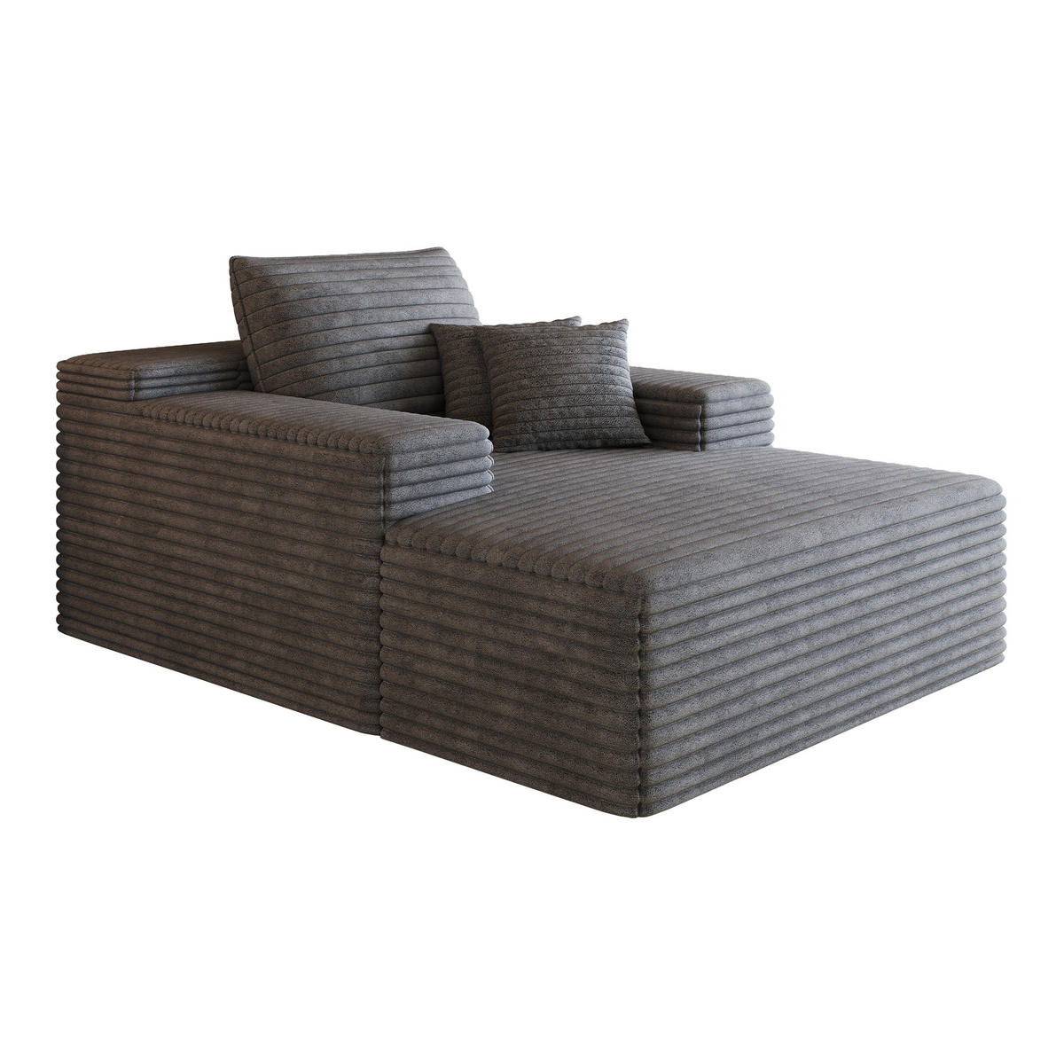 SCHLAFSOFA DE-34763 mit tiefer Sitzfläche Dunkelgrau - Dunkelgrau, Textil (159/60/115cm) - ComfortXL
