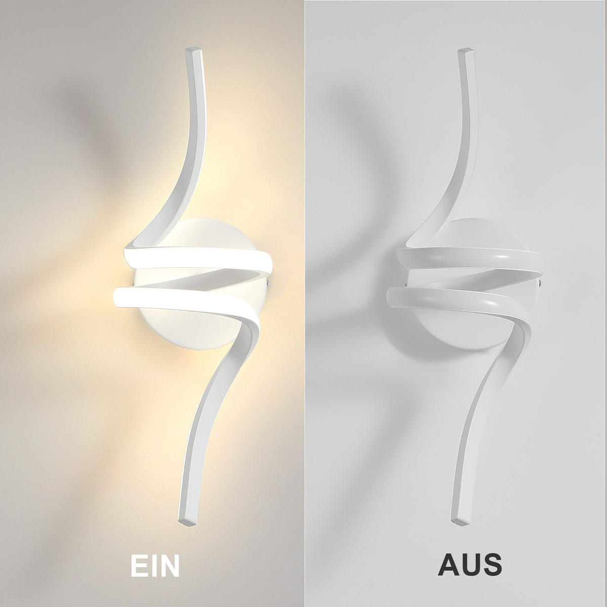 LED - WANDLEUCHTE Rinnoth 12.5/16.5/40.5 cm - Weiß, Metall (12.5/16.5/40.5cm) - ZMH