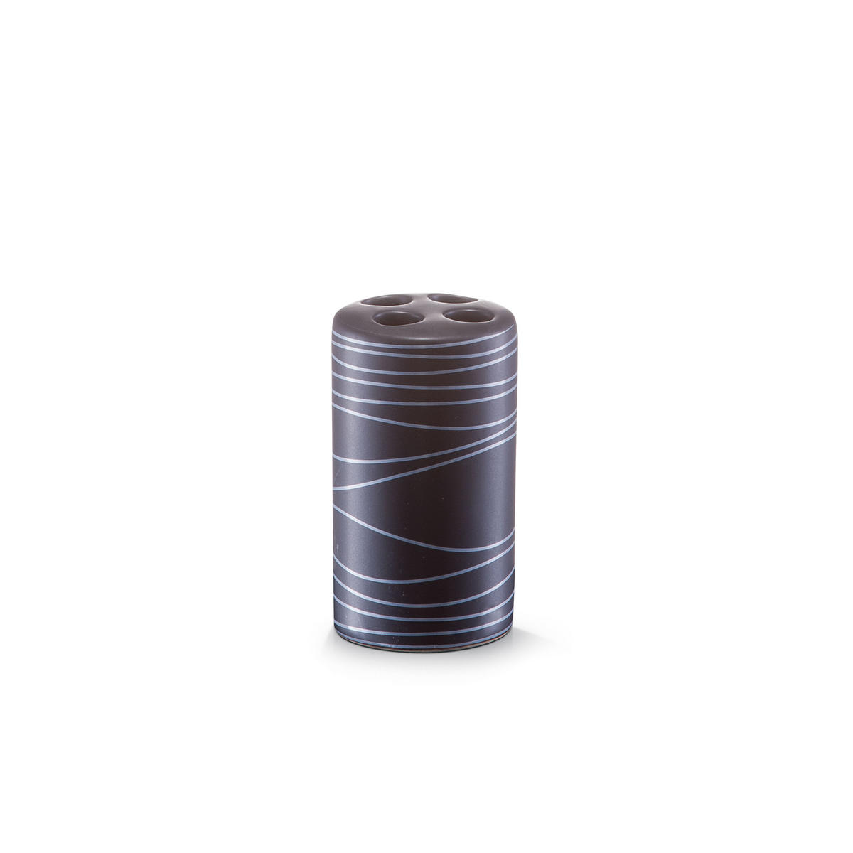 BADACCESSOIRESSET 4-tlg. - Keramik, Schwarz - Schwarz, Keramik (6.5/17.5/6.5cm) - Zeller Present