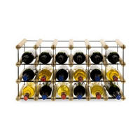 WEINREGAL Vinotega Mod Metal 32,5x62,5x24,5 cm 6x3 Flaschen Massives Kiefernholz Natur - Naturfarben, Holz (62.5/32.5/24.5cm) - PROREGAL