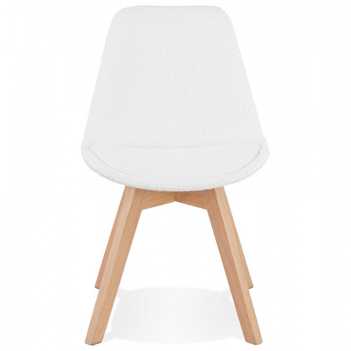 STUHL Weiß 48x82x56cm - Eichefarben/Weiß, Holz/Textil (48/82/56cm) - AlterEgo