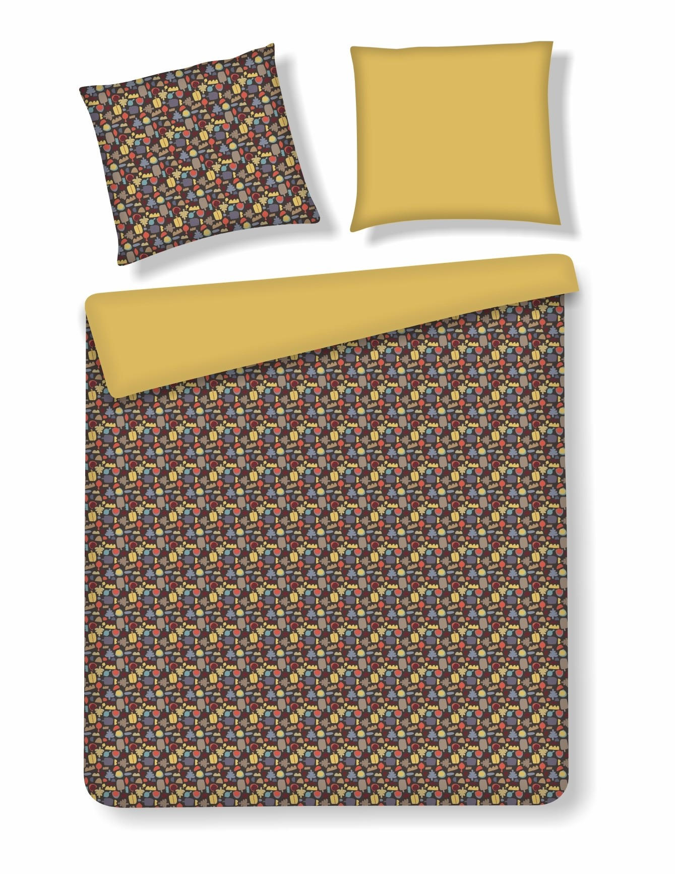 BETTWÄSCHE Skautumn - Dunkelbraun, Textil (160/200cm) - home&you