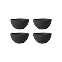 BOL Manufacture Rock schwarz Ø 14,0 cm 4er Set - Schwarz, Keramik (14cm) - Villeroy & Boch