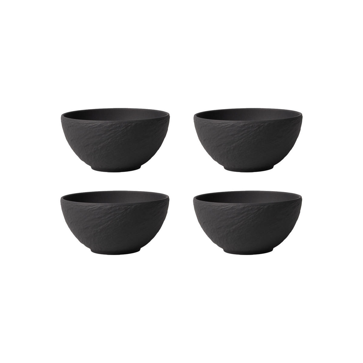 BOL Manufacture Rock schwarz Ø 14,0 cm 4er Set - Schwarz, Keramik (14cm) - Villeroy & Boch