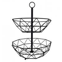 OBSTKORB Schwarz 30.5/30.5/38 cm 2533 - Schwarz, Metall (30.5/38cm) - Krisberg 