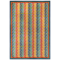 TEPPICH In-& Outdoor Fano Frecce Mazovia 120x170cm Blau Orange Abstrakt Kurzflor - Multicolor, Textil (120/170cm) - Mazovia