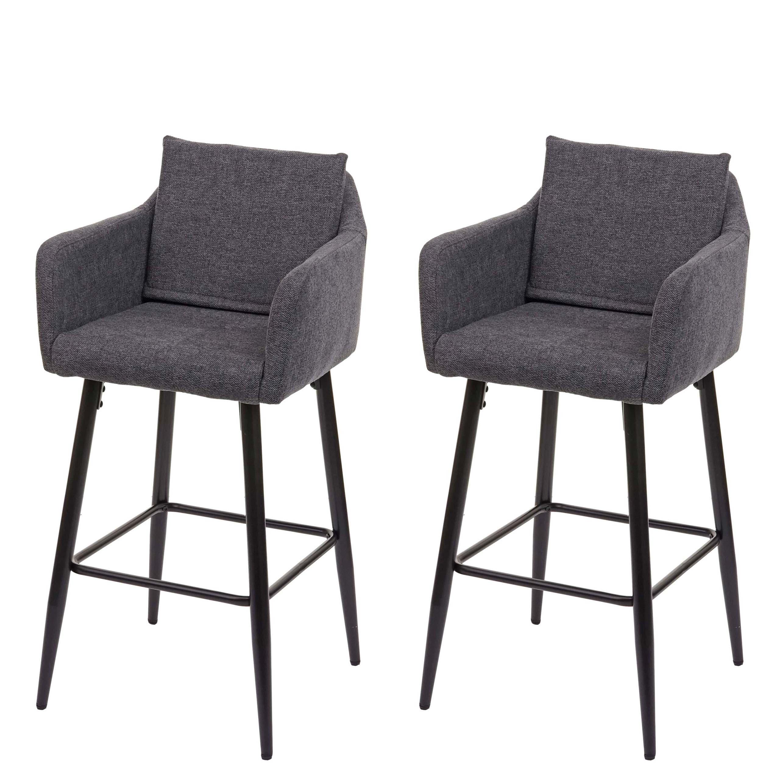 BARHOCKER Anthrazit 2er-Set - Anthrazit, Textil (54/105/53cm) - MCW