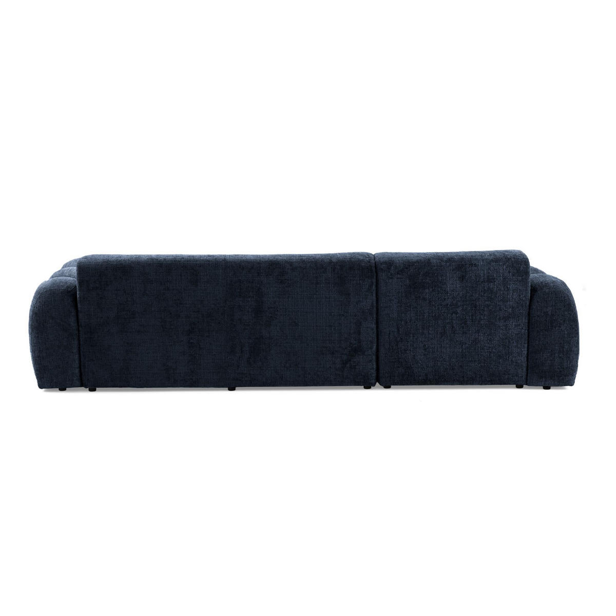 4-SITZER modulares Ecksofa VEER SET 1 Links, 298 x 175 cm, Chenille Webstoff Marine - Schwarz/Dunkelblau, Holz/Kunststoff (298/175cm) - Muffo