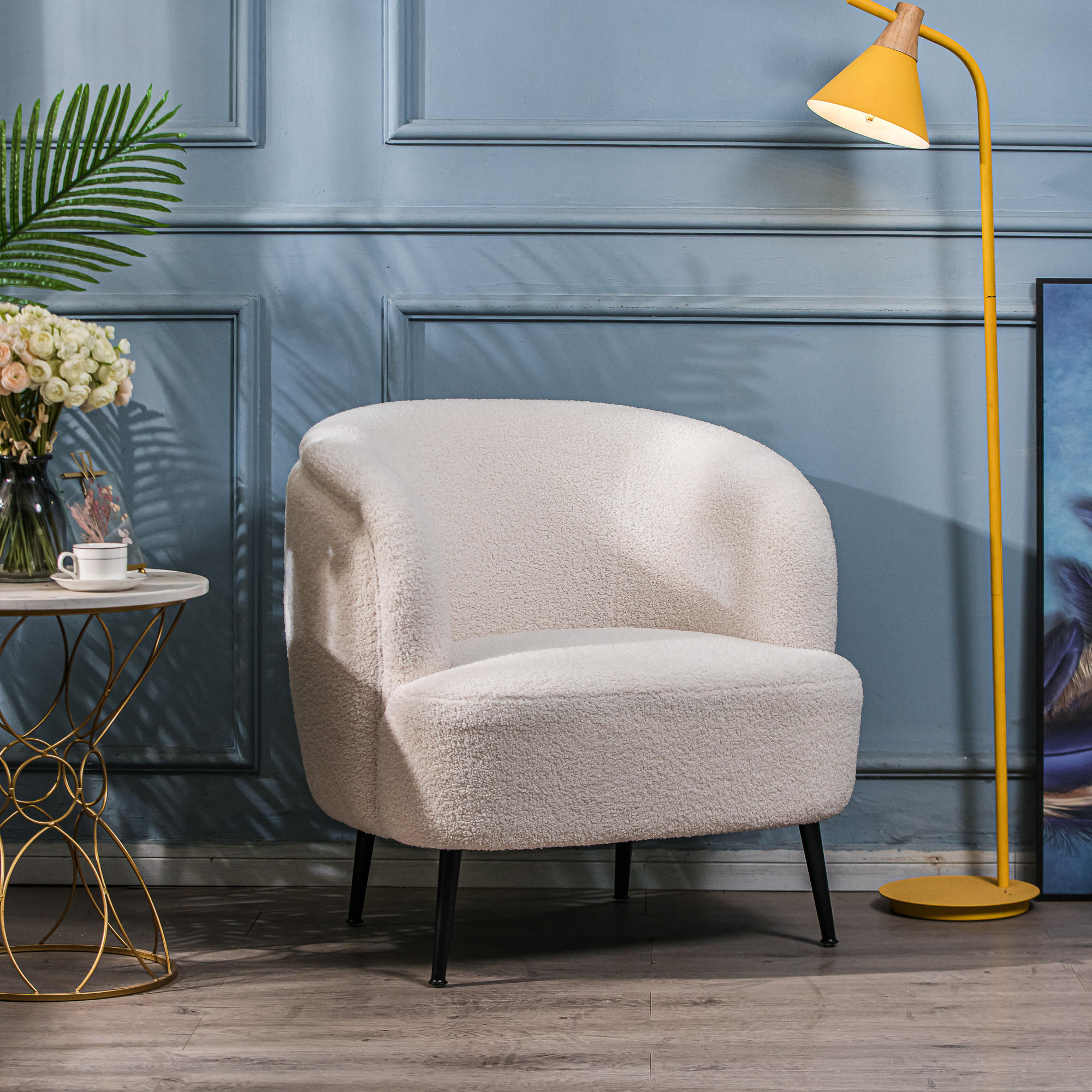 SESSEL Wolle Weiß - Weiß, Textil (80/80/72cm) - Nordlys