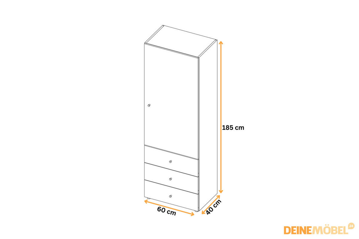 KINDERREGAL YOGI 04 60/185 cm in Graubeige / Geölte Eiche / Koralle - Greige/Koralle, Holzwerkstoff (60/185/40cm) - Deine Möbel 24