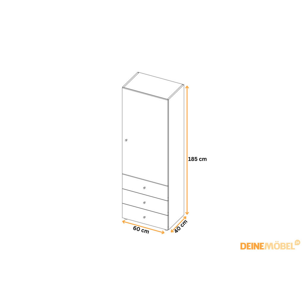 Thumbnail - Deine Möbel 24 Kinderregal, Greige, Eiche, Eukalyptusholz, Holzwerkstoff, 60x185x40 cm, Kinder- & Jugendzimmer, Kindermö...