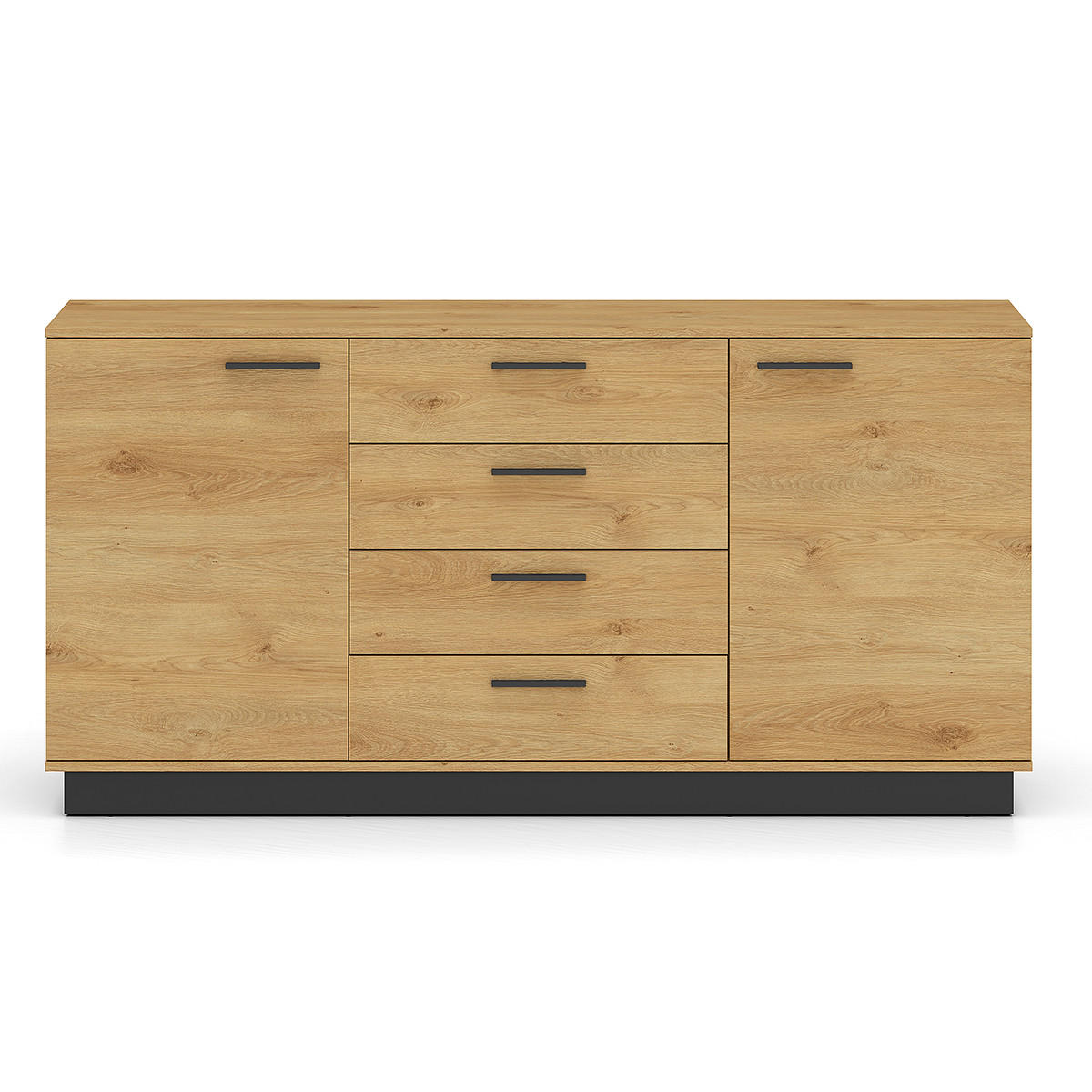 SIDEBOARD Ysia Holz und Schwarz - Schwarz, Holzwerkstoff (170/86/40cm) - Petits-meubles