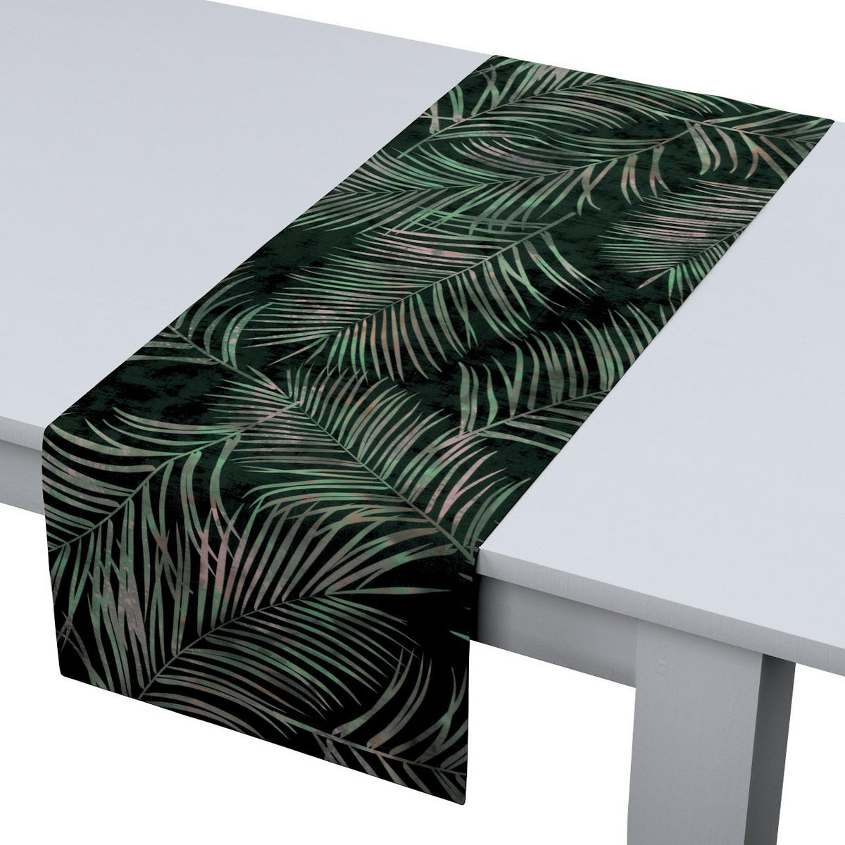 TISCHLÄUFER Velvet, grün, 40x130 cm - Grün, Textil (40/130cm) - Dekoria