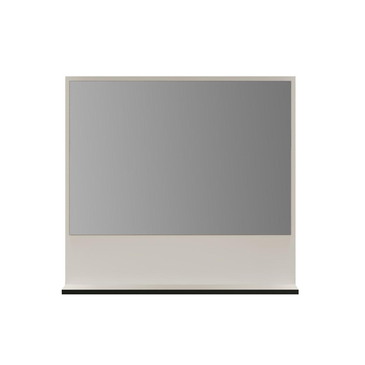 WANDSPIEGEL mit 1 ablage - purebliss 80/14/74 cm - Hellgrau, Holzwerkstoff (80/74/14cm) - Trendteam