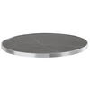 TISCHPLATTE runder 60 cm, Schwarz - Weiß/Grau, Metall (60/2.5/60cm) - Oviala